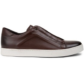 Resim Deery Hakiki Deri Kahverengi Erkek Sneaker Ayakkabı 
