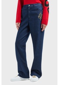 Resim Emporio Armani Bayan Kot Pantolon Ew000736 Af12436 Mb001 Lacivert Lacivert 