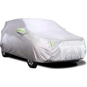 Resim Araba Kapak Tam Sedan Yansıtıcı Şerit Güneş Koruyucu 