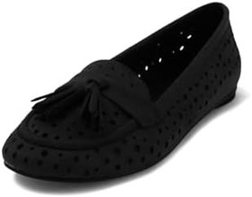 Resim Mio Gusto Hazel Siyah Renk Püsküllü Kadın Loafer 