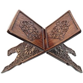 Resim doğru hediyelik Plastik Katlanabilir Kuran Okuma Rahlesi 55 Cm Yüksekliğinde Ahşap Rengi 