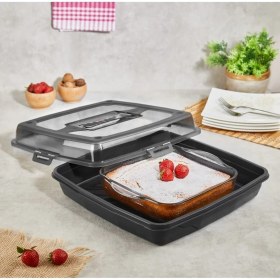 Resim Joy 4 Taraf Kilitli Kek Börek Borcam Saklama Kabı 