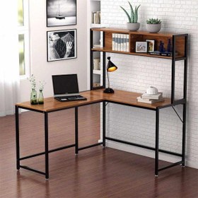 Resim Zizuva L Model Kitaplıklı Çalışma Masası 