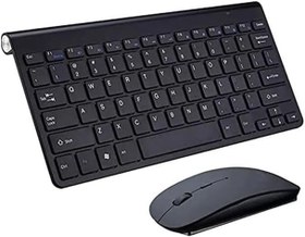 Resim Kablosuz mini klavye mouse set 2.5G Wireless kablosuz klavye mouse set 