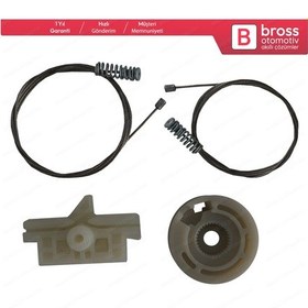 Resim Fiat Fiorino Qubo Bipper Nemo 2008-2024 İçin Ön Sağ Cam Kriko Set 