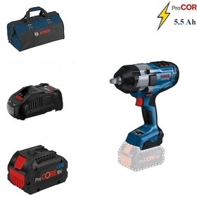 Resim Bosch GDS 18V-1000 1x5.5AH Procore Akülü 3/4 Darbeli Somun Sıkma Makinesi + Bez Çanta 