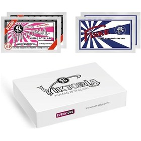 Resim Viktoria Kumaş Boyası Ateşi Pembe 2 Pk + Fiske Sabitleme 2 Paket 