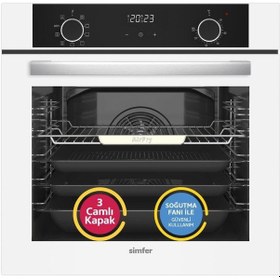 Resim Simfer SB8216 - T3507 - SD8739 Airfry Beyaz 3'lü Ankastre Set 