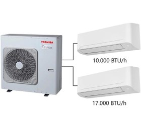 Resim Toshiba 2M Multi Split Klima 10.000+17.000 BTU\u002Fh A+++ 