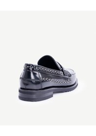 Resim Yargıcı Zımba Detaylı Deri Loafer 25kkay4032x 001 Siyah 