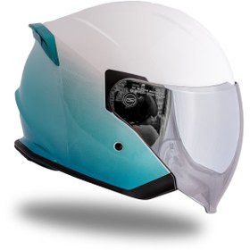 Resim Origine Palio 2.0 DeepSky Mavi-Beyaz Güneş Vizörlü Açık Kask 