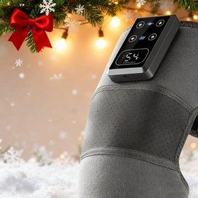 Resim USB Şarj Edilebilir LCD Ekranlı Masaj Diz Pedi, Titreşim ve Isıtma Fonksiyonlu – Uzatma Kayışı İçeren Tek Paket: Mükemmel Hediye ya da Kişisel Kullanım için Terapötik Sıcaklık Sağlayan Ev Tipi Şık Çözümlerle Taşınabilir Yumuşacık Alet. Dayanıklı Plastik, İsıyla Tedavi, Sporcular ve Kalıcı Rahatsızlık Çekenler 