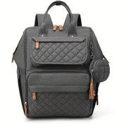 Resim Büyük Kapasiteli Kapitone Sırt Çantası - Ayarlanabilir Askılar, Çoklu Bölümler ve Fermuar Kapanışı, Kadınlar İçin Hafif Kumaş, İş, veya Anneler Günü Hediyesi İçin Mükemmel (Mavi/Siyah), Kadınlar İçin Sırt Çantası, Çok Yönlü Seyahat Çantası, Rahat Tarz Çanta, Sağlam İnşaat 