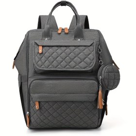 Resim Büyük Kapasiteli Kapitone Sırt Çantası - Ayarlanabilir Askılar, Çoklu Bölümler ve Fermuar Kapanışı, Kadınlar İçin Hafif Kumaş, İş, veya Anneler Günü Hediyesi İçin Mükemmel (Mavi/Siyah), Kadınlar İçin Sırt Çantası, Çok Yönlü Seyahat Çantası, Rahat Tarz Çanta, Sağlam İnşaat 