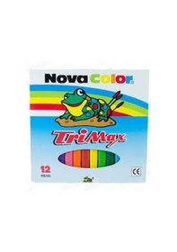 Resim Nova Color Nc-2117 Silinebilir Jumbo Üçgen Mum Pastel Boya 12 Ren 