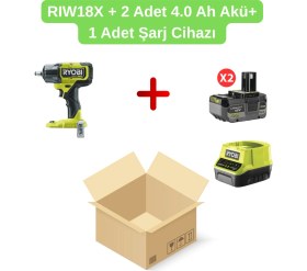 Resim RIW18X 18 V 900 Nm Akülü Somun Sıkma Makinesi + 2 Adet 4.0 Ah Akü+ 1 Adet Şarj Cihazı 