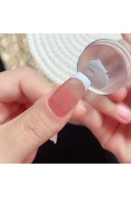 Resim Evvano Tırnak Baskı Aparatı Silikon Başlıklı Transfer French Baskı Aparatı 