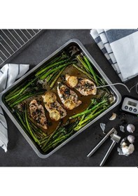 Resim Fırın Kabı, Paslanmaz Çelik, 32x40 Cm Açık Gri 