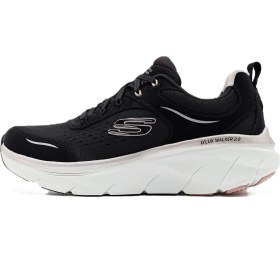 Resim Skechers D'lux Walker 2.0 Gradient Glam Memory Foam Leather Womens Sneaker Hafızalı Taban Hakiki Deri Kadın Günlük Spor Ayakkabı Siyah Siyah 