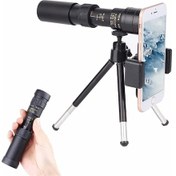 Resim 4k 10-300x40mm Süper Telefoto Zoom Monoküler Teleskop, Akıllı Telefon Tutucu, Tripod 