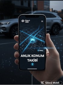 Resim Gözcü Mobil OBD Girişi Araç GPS Takip Cihazı Uyumlu Sistemi Anlık Konum Geçmişe Dönük Konum Takibi Geofence 