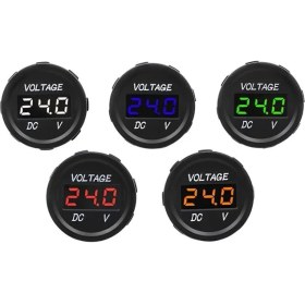 Resim Mini Dijital Voltmetre, 75V'A Kadar, Turuncu, LED Göstergeli 