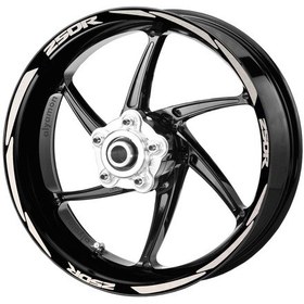 Resim Deeb Cbr250 Jant Şeridi Reflektif Beyaz Beyaz Model S 