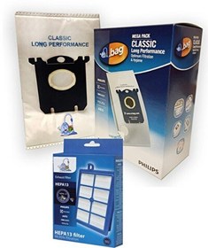 Resim Philips Uyumlu Muadil Fc9088 Elektrikli Süpürge Mega 12'Li Paket Toz Torbası + Hepa Filtre 