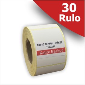 Resim Kalite Barkod 50x40 Termal Etiket | 30 Rulo Barkod Etiketi 
