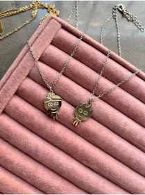 Resim The Collection 2 Adet Gümüş Ateş Ve Su Kolye Sevgili Arkadaşlık Best Friends Kolyesi 