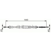 Resim CAVO 1302707 El Fren Teli Arka Sol CLIO III 10- 1.5 DCI 