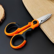Resim Dikiş, Elektrikçiler ve El İşleri için Çok Yönlü Paslanmaz Çelik Makas - Testere Dişli Bıçaklı Dayanıklı Tel Kesme Aracı 
