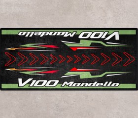 Resim V100 MANDELLO İçin Tasarlanmış Motosiklet Matı - MM7206 - Verde / Standart / 260cm x 120cm 