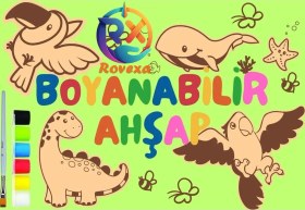 Resim Ahşap Boyama Oyuncak Aktivite Yaz Okulu Kreş Kurs Anaokulu Etkinlik Sanat Seti 12li 