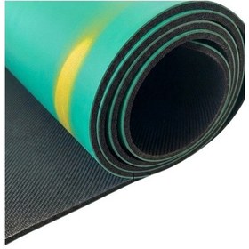 Resim Rebuwo Kaydırmaz Doğal Kauçuk Yoga Ve Pilates Matı Yeşil Sarı Desenli Kaymaz Egzersiz Matı 