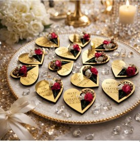 Resim Kalp Temalı Modern Magnet Şık Tasarım Çiçekli No 022 