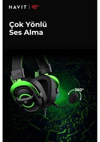 Resim Havit Gamenote H2002E Kablolu Çıkarılabilir Mikrofonlu Oyuncu Kulaklığı 