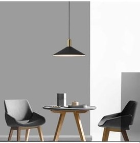 Resim Rsylight Metal Dekoratif Siyah Tekli Sarkıt Avize 