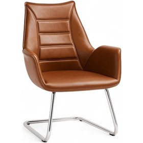 Resim Spıder Deri Misafir Koltuğu Kahverengi 