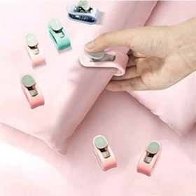 Resim 4 Adet İğnesiz Yorgan Çarşaf Ve Perde Tutucu Sabitleyici Kaydırmaz Örtü Düzenleyici Klips 