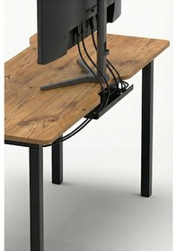 Resim 120 Çam Oyun Çalışma Masası Gaming Masa Ofis Masası 9121 Atlantik Çam - Siyah 