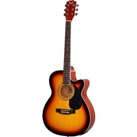 Resim Angel AFG100CE-SB Elektro Akustik Gitar - Sunburst (Başlangıç/Orta - Cutaway) | Kesik Kasa Tasarımı, Dahili Ekolayzer ve Preamp Sistemi, Ihlamur Ağacı Gövde | Ölçüler: 41 İnç Standart Kasa 