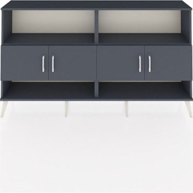 Resim Arges Konsol 4 Raflı 4 Kapaklı 176x30x99 Antrasit-antrasit Antrasit-antrasit 