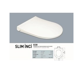 Resim Nkp Slim İnci Thermoplast Yavaş Kapanan Klozet Kapağı 
