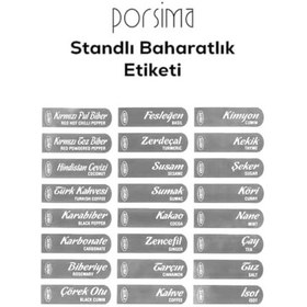 Resim 1182 6 Lı Standlı Kendinden Yapışkanlı Kapaklı Kaşıklı Baharatlık Takımı - Baharatlık - 1 