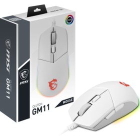 Resim MSI Clutch GM11 White Optik Oyuncu Mouse 