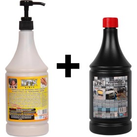 Resim Dtx Kimya Ponza'lı (Talaşlı) El Temizleme Kremi ( Sabunu) 1 kg & Epoxi Yer Temizleme Sıvısı 1 Lt 