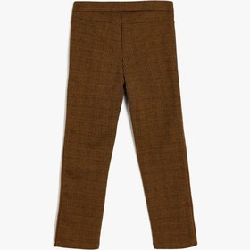 Resim Koton Desenli Cep Detaylı Slim Fit Tayt Kahverengi Ekose 5wkg40256ak Kahverengi 