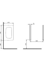 Resim Bocchi Tao Arch Pisuvar Ara Bölmesi Mat Somon 1081-032-0120 