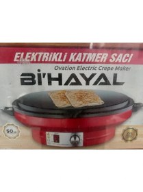 Resim Termostatlı Elektirikli Katmer Sacı Emaye Gözleme Sacı 